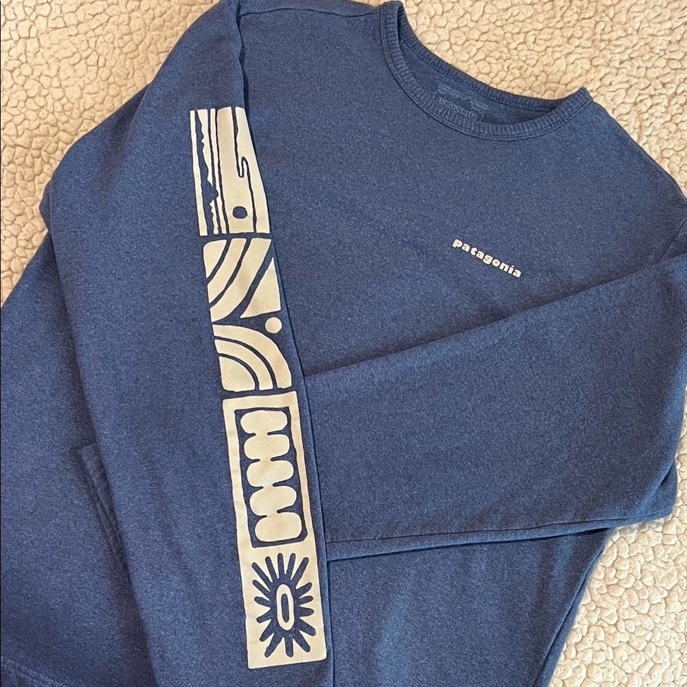 Patagonia Navy Blue Long Sleeve Crewneck Sweatshirt Men’s Small